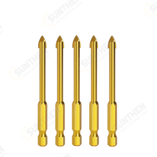 Alloy Triangle Drill Set Ceramic Tile Glass Hole Opener Reaming Hexagonal Shank Slot Drill Bit