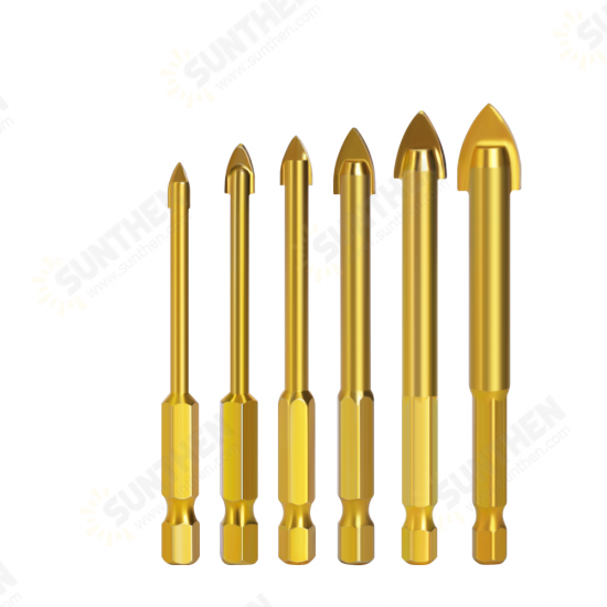 Alloy Triangle Drill Set Ceramic Tile Glass Hole Opener Reaming Hexagonal Shank Slot Drill Bit