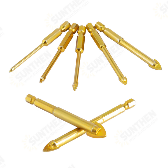 Alloy Triangle Drill Set Ceramic Tile Glass Hole Opener Reaming Hexagonal Shank Slot Drill Bit