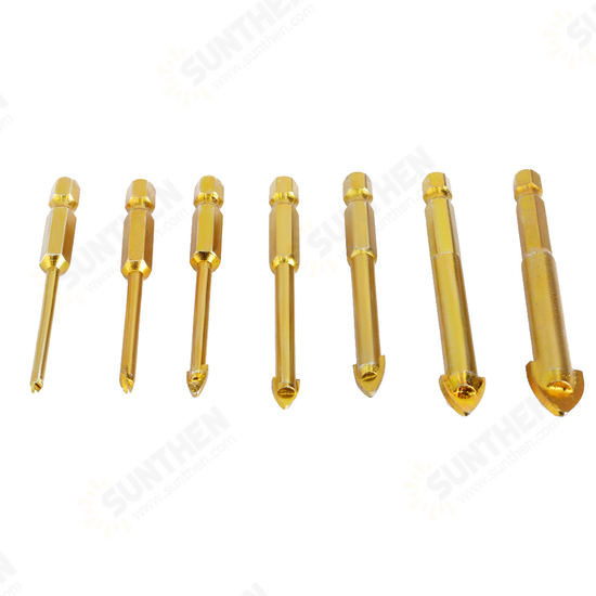 Alloy Triangle Drill Set Ceramic Tile Glass Hole Opener Reaming Hexagonal Shank Slot Drill Bit Alloy Triangle Drill Set Ceramic Tile Glass Hole Opener Reaming Hexagonal Shank Slot Drill Bit