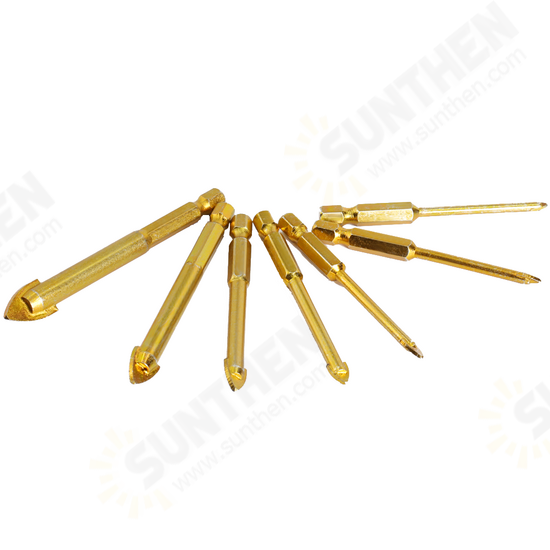 Alloy Triangle Drill Set Ceramic Tile Glass Hole Opener Reaming Hexagonal Shank Slot Drill Bit