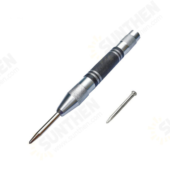 Automatic Center Pin Spring Loaded Mark Center Punch Tool Wood Indentation Mark Woodworking Tool Bit Punch