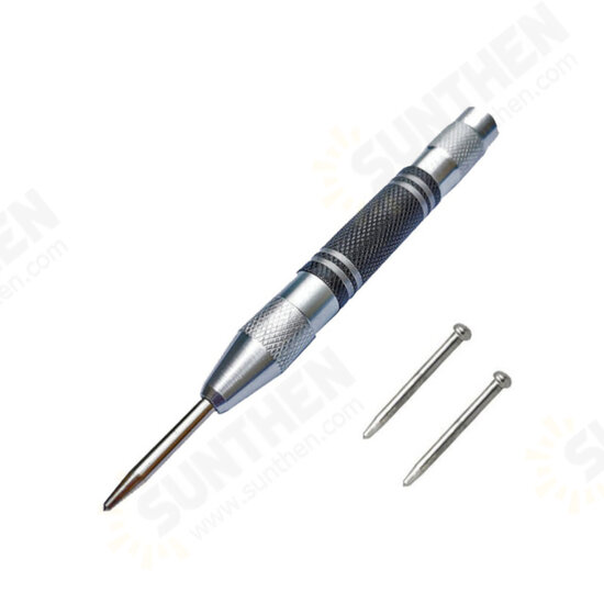 Automatic Center Pin Spring Loaded Mark Center Punch Tool Wood Indentation Mark Woodworking Tool Bit Punch Automatic Center Pin Spring Loaded Mark Center Punch Tool Wood Indentation Mark Woodworking Tool Bit Punch
