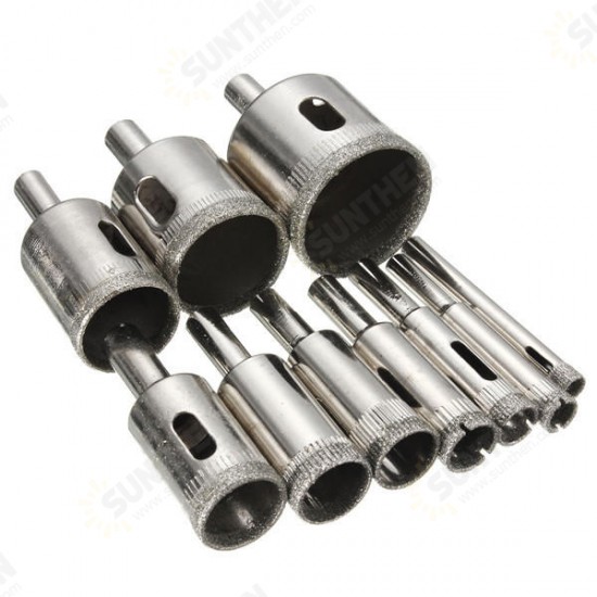 Baban 10pcs 6-32mm Diamond Hole Saw Drill Bit for Glass Ceramic Marble Baban 10pcs 6-32mm Diamond Hole Saw Drill Bit for Glass Ceramic Marble