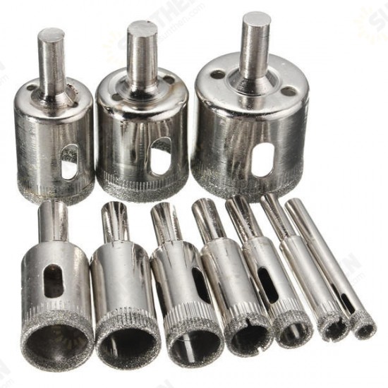 Baban 10pcs 6-32mm Diamond Hole Saw Drill Bit for Glass Ceramic Marble Baban 10pcs 6-32mm Diamond Hole Saw Drill Bit for Glass Ceramic Marble