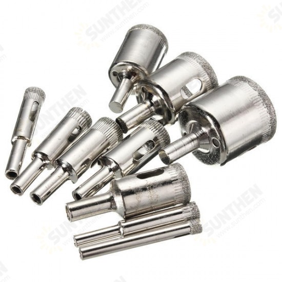 Baban 10pcs 6-32mm Diamond Hole Saw Drill Bit for Glass Ceramic Marble Baban 10pcs 6-32mm Diamond Hole Saw Drill Bit for Glass Ceramic Marble