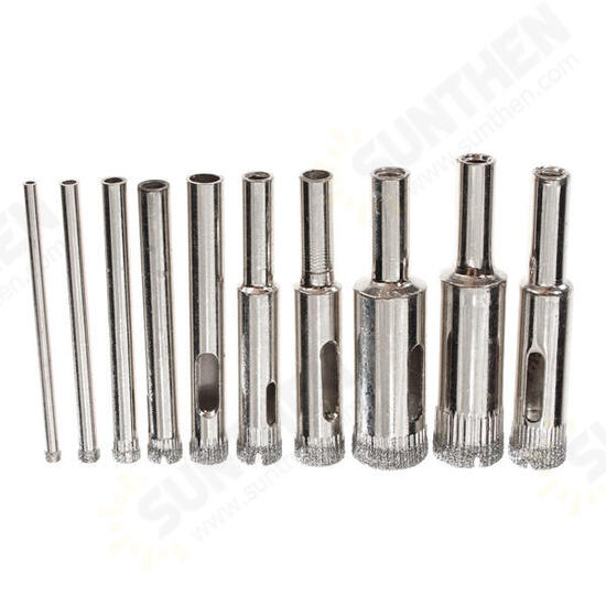 DB-HS3 10pcs Diamond Hole Saw Drill Bit Set 3mm-13mm Tile Ceramic Glass Porcelain Marble Hole Saw