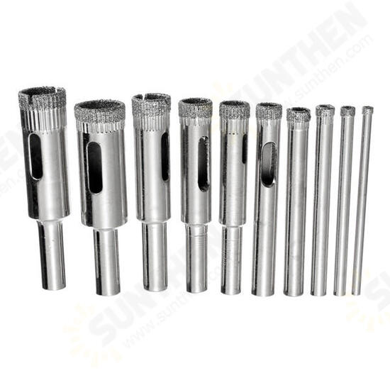 DB-HS3 10pcs Diamond Hole Saw Drill Bit Set 3mm-13mm Tile Ceramic Glass Porcelain Marble Hole Saw DB-HS3 10pcs Diamond Hole Saw Drill Bit Set 3mm-13mm Tile Ceramic Glass Porcelain Marble Hole Saw