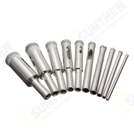 DB-HS3 10pcs Diamond Hole Saw Drill Bit Set 3mm-13mm Tile Ceramic Glass Porcelain Marble Hole Saw