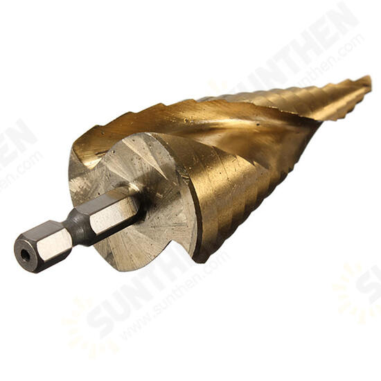 DB-S1 3Pcs 4-12/4-20/4-32 HSS Spiral Grooved Step Drill Bit