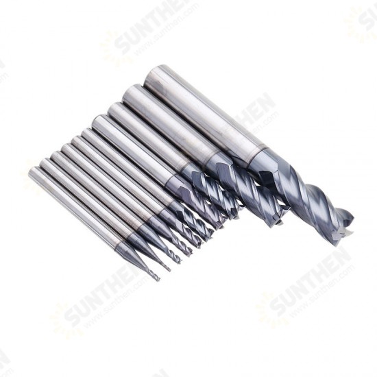 1-10mm HRC55 TiAlN 4 Flutes End Mill Cutter Tungsten Carbide Milling Cutter CNC Tool