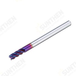 1-4mm HRC60 4 Flutes Milling Cutter Blue NACO Coated End Mill Cutter CNC Tool for Stainless Steel 1-4mm HRC60 4 Flutes Milling Cutter Blue NACO Coated End Mill Cutter CNC Tool for Stainless Steel