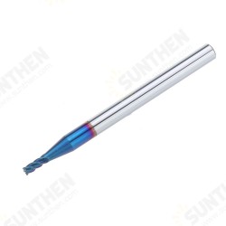 1-4mm HRC60 4 Flutes Milling Cutter Blue NACO Coated End Mill Cutter CNC Tool for Stainless Steel 1-4mm HRC60 4 Flutes Milling Cutter Blue NACO Coated End Mill Cutter CNC Tool for Stainless Steel