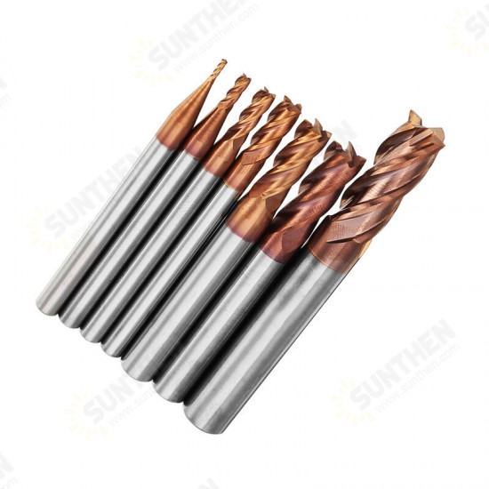 1-8mm 4 Flutes Tungsten Carbide End Mill Cutter HRC55 AlTiN Coating End Mill Cutter CNC Tool