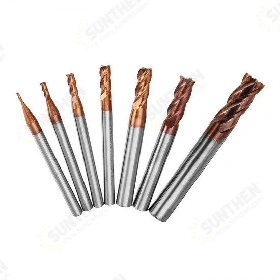 1-8mm 4 Flutes Tungsten Carbide End Mill Cutter HRC55 AlTiN Coating End Mill Cutter CNC Tool