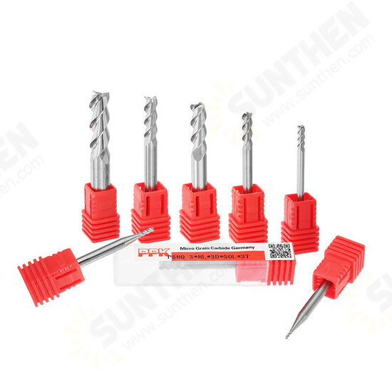 1-8mm HRC58 3 Flutes End Mill Cutter Tungsten Carbide CNC Milling Tool for Aluminum 1-8mm HRC58 3 Flutes End Mill Cutter Tungsten Carbide CNC Milling Tool for Aluminum