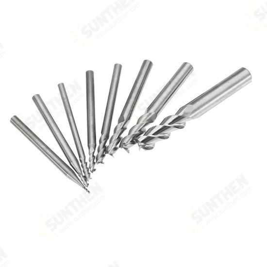 1-8mm HRC58 3 Flutes End Mill Cutter Tungsten Carbide CNC Milling Tool for Aluminum 1-8mm HRC58 3 Flutes End Mill Cutter Tungsten Carbide CNC Milling Tool for Aluminum