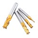 10PCS 2-10mm Titanium Coated HSS 4 Flute End Mill Cutter CNC Drill Bit Milling Cutter Set