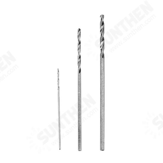 10Pcs 0.4-2.0mm Drill Bit HSS High Speed Steel Straight Shank Twist Drill Bit For Hand Twist Drill