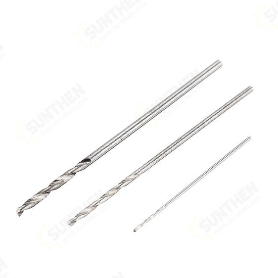 10Pcs 0.4-2.0mm Drill Bit HSS High Speed Steel Straight Shank Twist Drill Bit For Hand Twist Drill