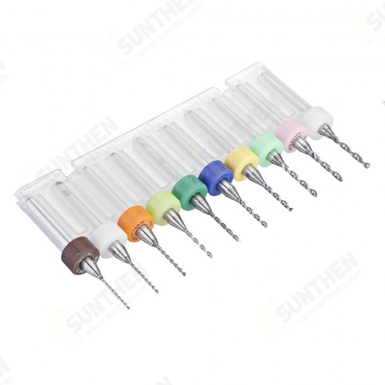 10Pcs 0.6mm-1.5mm Tungsten Carbide PCB Drill Bits Print Circuit Board Mini CNC Drilling Bit Set 10Pcs 0.6mm-1.5mm Tungsten Carbide PCB Drill Bits Print Circuit Board Mini CNC Drilling Bit Set
