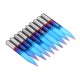 10pcs 0.1-0.7mm 20 Degree Engraving Bit Blue Nano Coated Carbide Flat Bottom PCB Engraving Bit CNC Router Tool