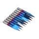 10pcs 0.1-0.7mm 20 Degree Engraving Bit Blue Nano Coated Carbide Flat Bottom PCB Engraving Bit CNC Router Tool