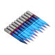 10pcs 0.1-0.7mm 20 Degree Engraving Bit Blue Nano Coated Carbide Flat Bottom PCB Engraving Bit CNC Router Tool