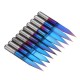 10pcs 0.1-0.7mm 20 Degree Engraving Bit Blue Nano Coated Carbide Flat Bottom PCB Engraving Bit CNC Router Tool