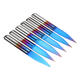 10pcs 0.1-0.7mm 20 Degree Engraving Bit Blue Nano Coated Carbide Flat Bottom PCB Engraving Bit CNC Router Tool