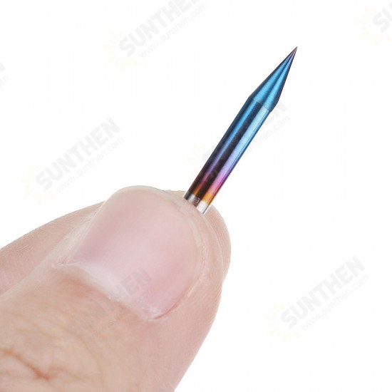 10pcs 0.1/0.2/0.3mm 25 Degree Engraving Bit Blue NANO Coated Carbide Flat Bottom PCB Engraving Bit CNC Router Tool 10pcs 0.1/0.2/0.3mm 25 Degree Engraving Bit Blue NANO Coated Carbide Flat Bottom PCB Engraving Bit CNC Router Tool