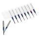 10pcs 0.6-1.5mm Blue NACO Coated PCB Bits Carbide Engraving Milling Cutter For CNC Tool Rotary Burrs