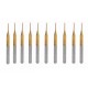 10pcs 0.7mm Carbide End Mill Cutter Titanium Coated Engraving Milling Cutter