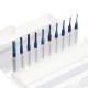 10pcs 0.8-3.175mm Blue NACO Coated PCB Bits Carbide Engraving Milling Cutter For CNC Tool Rotary Burrs