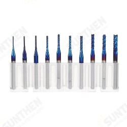10pcs 0.8-3.175mm Blue NACO Coated PCB Bits Carbide Engraving Milling Cutter For CNC Tool Rotary Burrs 10pcs 0.8-3.175mm Blue NACO Coated PCB Bits Carbide Engraving Milling Cutter For CNC Tool Rotary Burrs