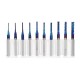 10pcs 0.8-3.175mm Blue NACO Coated PCB Bits Carbide Engraving Milling Cutter For CNC Tool Rotary Burrs