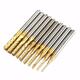 10pcs 0.8-3mm Titanium Coated End Mill Cutter Milling Cutter