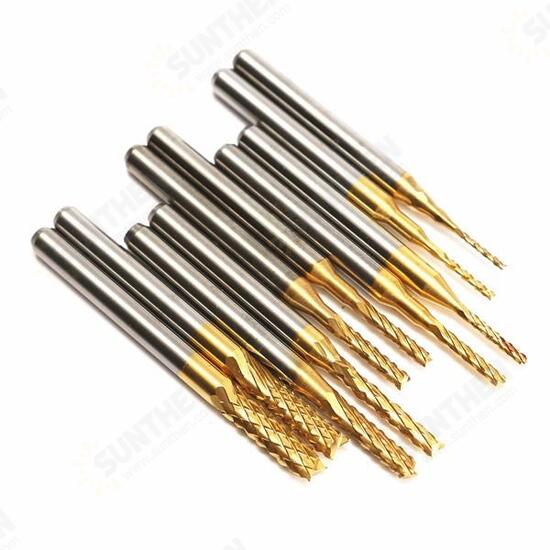 10pcs 0.8-3mm Titanium Coated End Mill Cutter Milling Cutter 10pcs 0.8-3mm Titanium Coated End Mill Cutter Milling Cutter