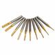 10pcs 0.8-3mm Titanium Coated End Mill Cutter Milling Cutter