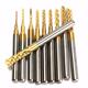 10pcs 0.8-3mm Titanium Coated End Mill Cutter Milling Cutter