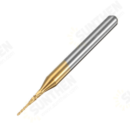 10pcs 0.8mm Titanium Coated Engraving Milling Cutter Carbide End Mill Rotary Burr 10pcs 0.8mm Titanium Coated Engraving Milling Cutter Carbide End Mill Rotary Burr