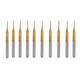 10pcs 0.8mm Titanium Coated Engraving Milling Cutter Carbide End Mill Rotary Burr 10pcs 0.8mm Titanium Coated Engraving Milling Cutter Carbide End Mill Rotary Burr