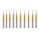 10pcs 0.8mm Titanium Coated Engraving Milling Cutter Carbide End Mill Rotary Burr