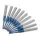 10pcs 1.1-1.5mm Blue NACO Coated PCB Bits Carbide Engraving Milling Cutter For CNC Tool Rotary Burrs