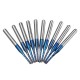 10pcs 1.7-2.0mm Blue NACO Coated PCB Bit Carbide Engraving Milling Cutter For CNC Tool Rotary Burrs