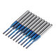 10pcs 1.7-2.0mm Blue NACO Coated PCB Bit Carbide Engraving Milling Cutter For CNC Tool Rotary Burrs