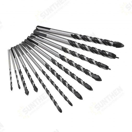 10pcs 1/8 1/4 5/16 3/8 1/2 Masonry Drill Bits Twist Drill Set for Tile Brick Cement Concrete 10pcs 1/8 1/4 5/16 3/8 1/2 Masonry Drill Bits Twist Drill Set for Tile Brick Cement Concrete