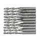 10pcs 1/8 Inch Shank Spiral Ball Nose End Mill 22mm Cutting Length CNC Milling Cutter