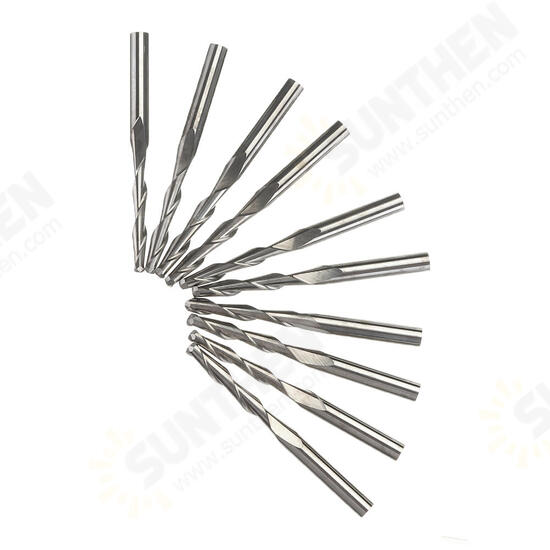 10pcs 1/8 Inch Shank Spiral Ball Nose End Mill 22mm Cutting Length CNC Milling Cutter 10pcs 1/8 Inch Shank Spiral Ball Nose End Mill 22mm Cutting Length CNC Milling Cutter