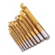 10pcs 3-13mm HSS Titanium Coated Twist Drill Bit Set Wood Metal Cutting Groove Drill Bit